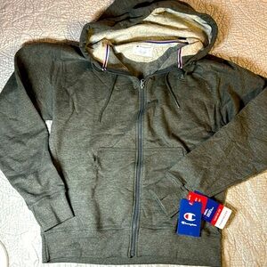Champion hooded full zip sweatshirt with pockets. NWT.